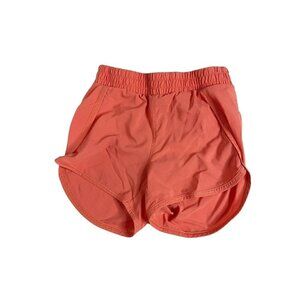 All In Motion Athletic Shorts Girls XS 4/5 Coral Orange Lined Running Activewear